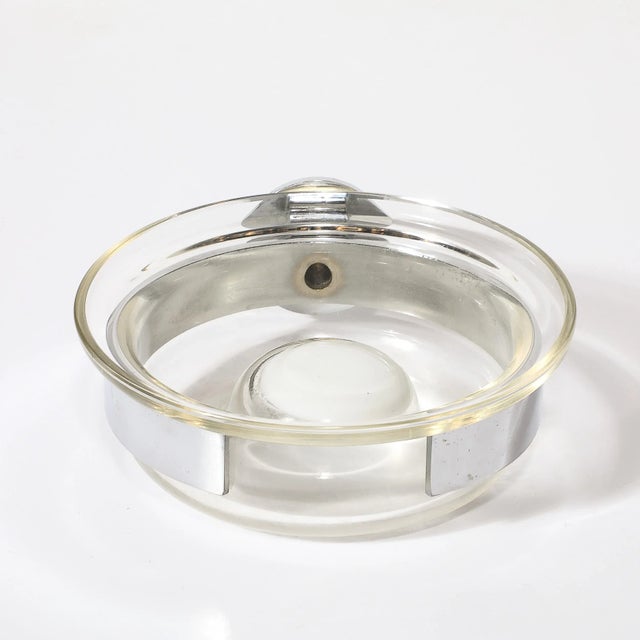 Mid-Century Modern Mid-Century Hand-Blown Murano Glass Wall Mounted Soap Dish Signed Venini For Sale - Image 3 of 12