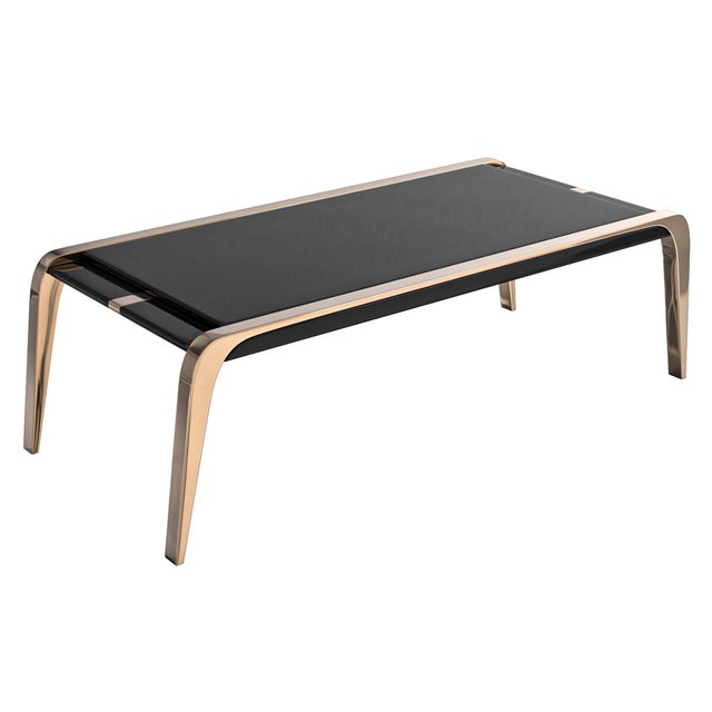 "Safari" Desk With Bronze and Stainless Steel, Handmade For Sale In Los Angeles - Image 6 of 7