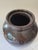 A beautifully preserved example of American utilitarian stoneware, this substantial storage jar features the deep,...