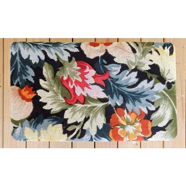 Vintage Cast Iron Upholstered Bench For Sale In San Antonio - Image 6 of 7