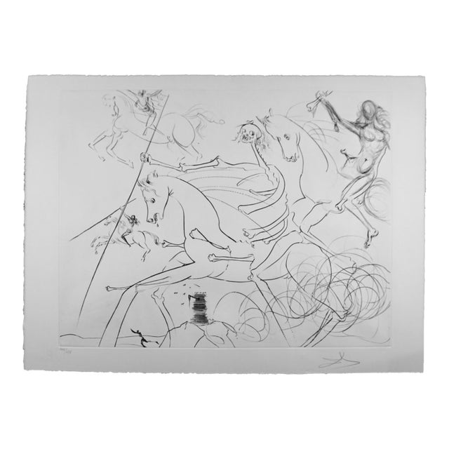 Dali Apocalyptic Rider Hand Signed Numbered For Sale