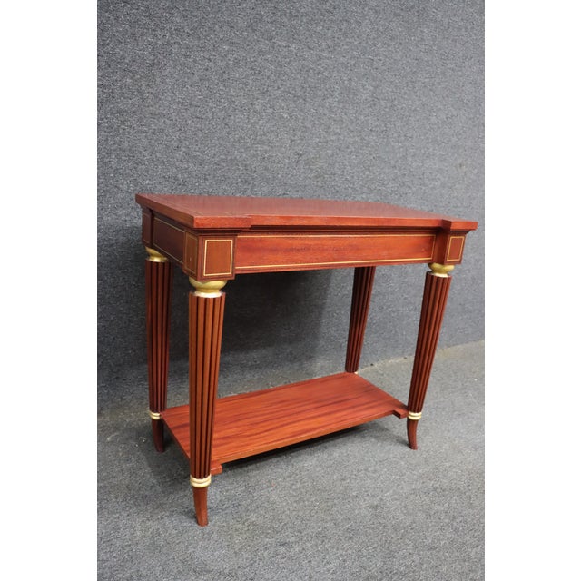 Wood McLain Wiesand Mahogany Console Table With Inlay & Lower Shelf For Sale - Image 7 of 8