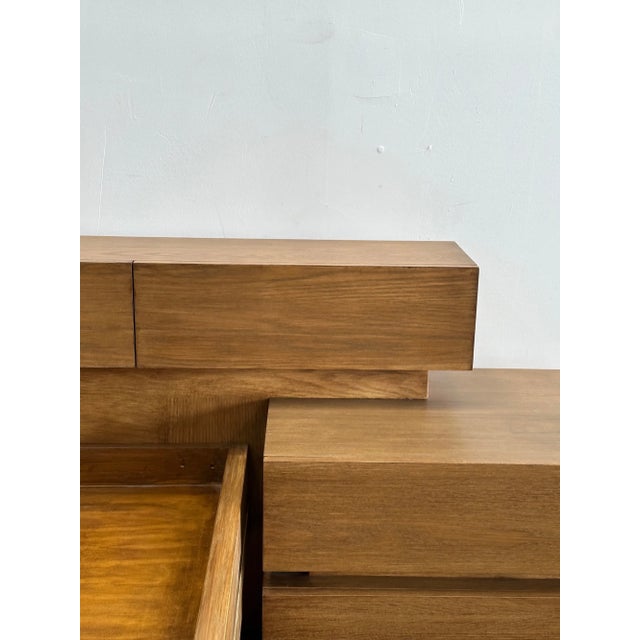 1990s Post Modern White Oak Platform Bed For Sale - Image 14 of 15