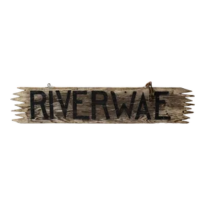 Antique Hand-Painted Wood "Riverwae" Sign, Circa 1920s