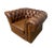 English Chesterfield Brown Leather Club Chair For Sale - Image 4 of 11