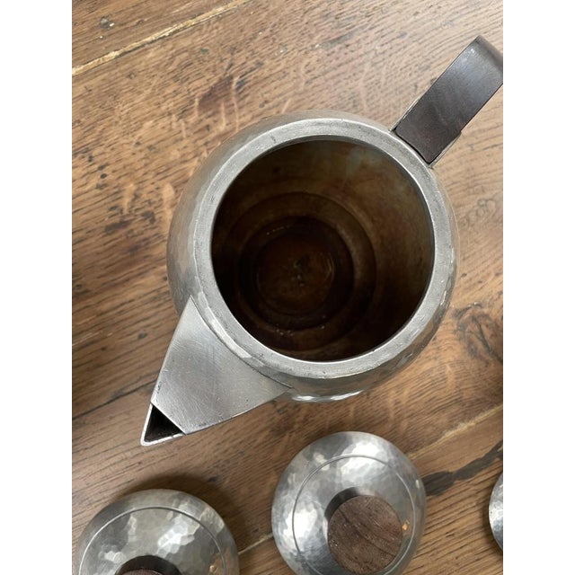 Art Deco Tin Teapots by René Delavan, 1920s, Set of 4 For Sale - Image 18 of 18