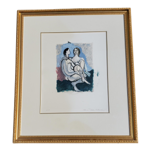After Pablo Picasso - "Le Couple" Framed Collection Marina Picasso Lithograph