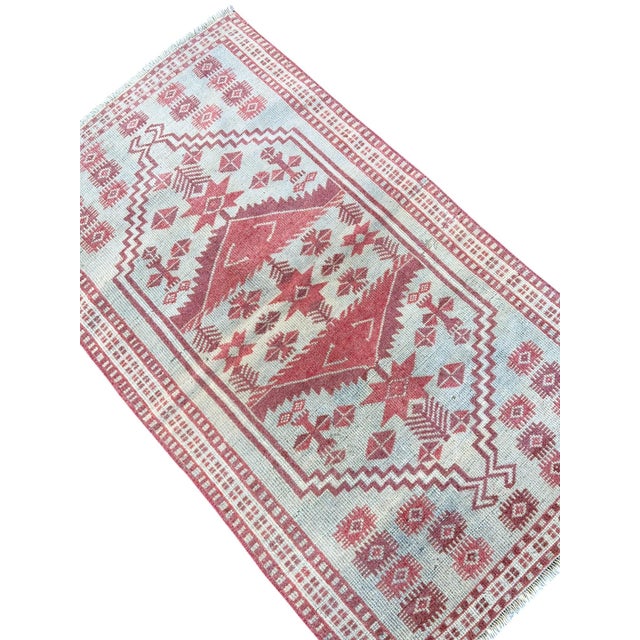 Turkish Handknotted Red Wool Rug For Sale - Image 4 of 9