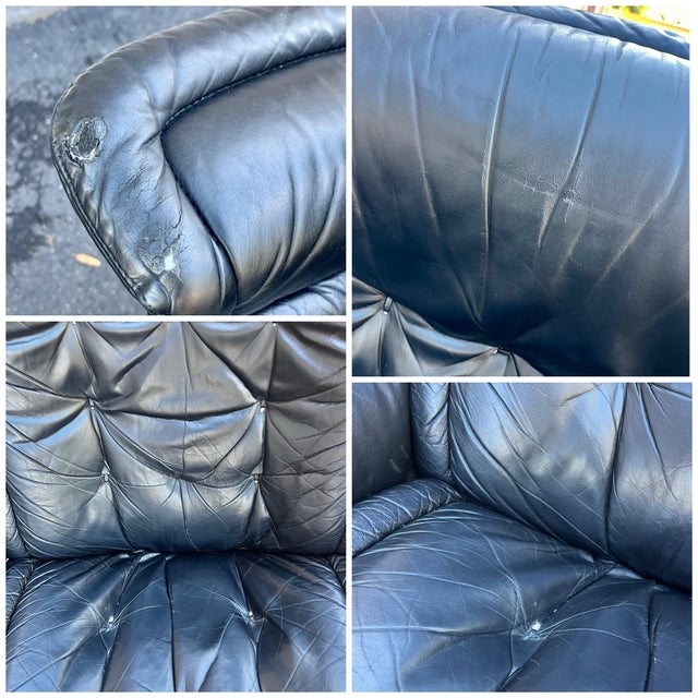 Reclining Swivel Lounge Chair + Ottoman | by Stressless for Ekornes For Sale - Image 12 of 12