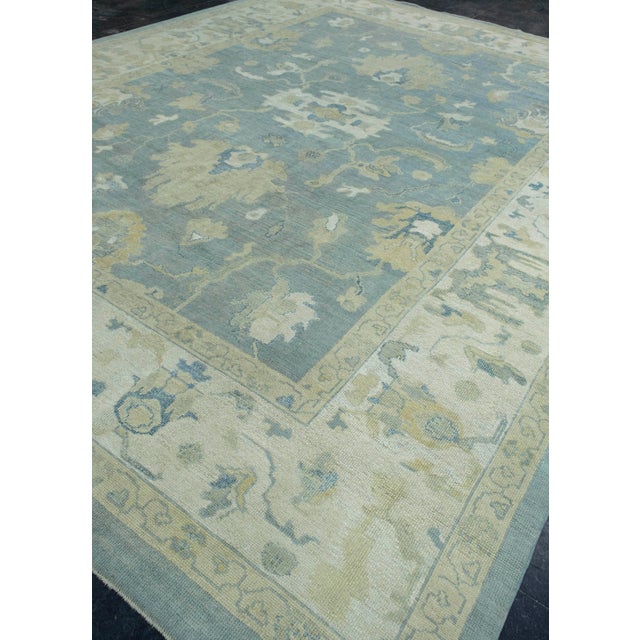Turkish Turkish Oushak Rug 12' x 15'1" #18507 For Sale - Image 3 of 8