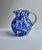 Vintage Hand Blown Blue & White Spatter Handled Glass Pitcher For Sale - Image 16 of 16