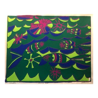 1960s Ruth Freeman Fantasy Fish Serigraph For Sale