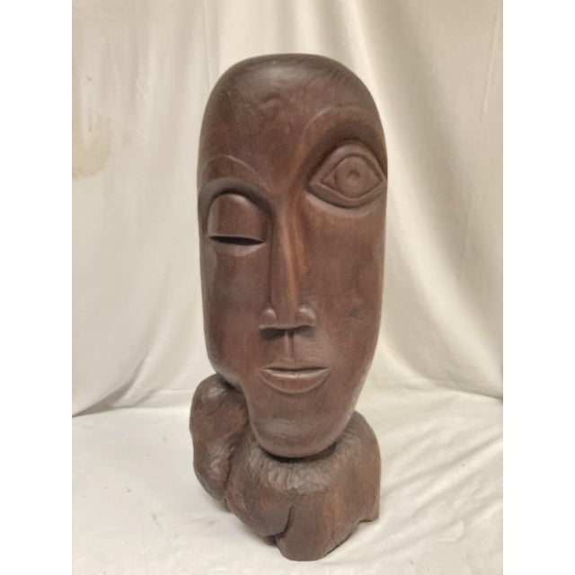 Face Sculpture, 1973, Wood For Sale - Image 10 of 10
