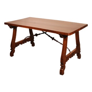 Antique Spanish Walnut Table, 1600s For Sale