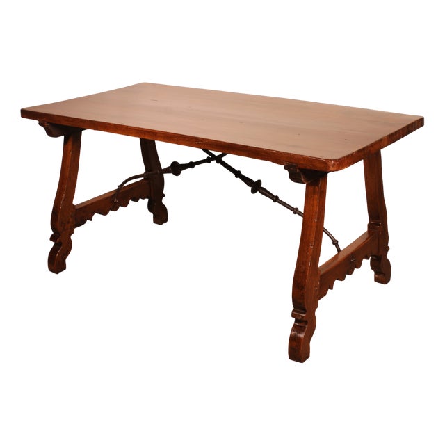Antique Spanish Walnut Table, 1600s For Sale