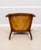Pair of Baker Attributed Mahogany Caned Seat Cushioned Armchairs For Sale - Image 17 of 18