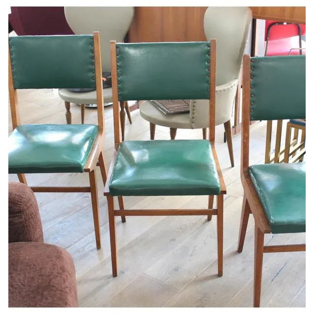 Wood Vintage Side Chairs, 1960, Set of 4 For Sale - Image 7 of 10