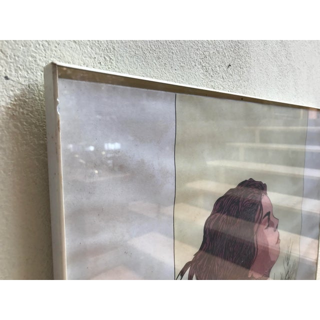 J.E. Servais, Portrait of a Woman, 1970s, Print on Paper & Glass For Sale - Image 13 of 17