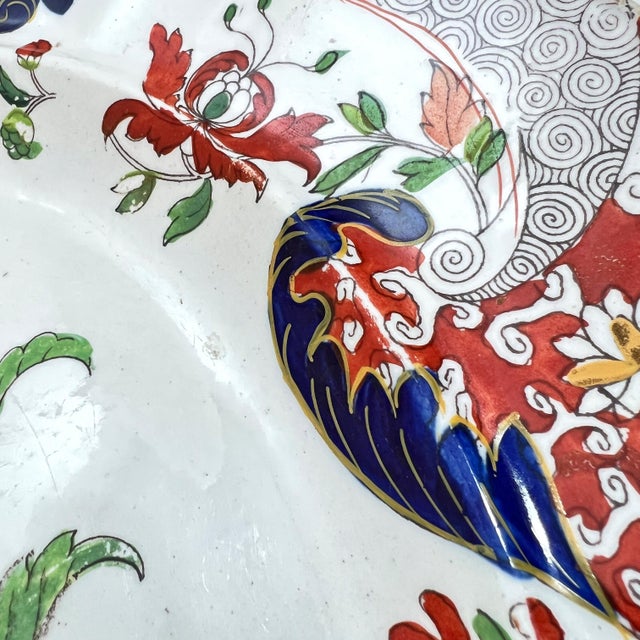 Antique Mason's Patent Ironstone "Tree Peony" Serving Platter, Circa 1820s For Sale - Image 13 of 15
