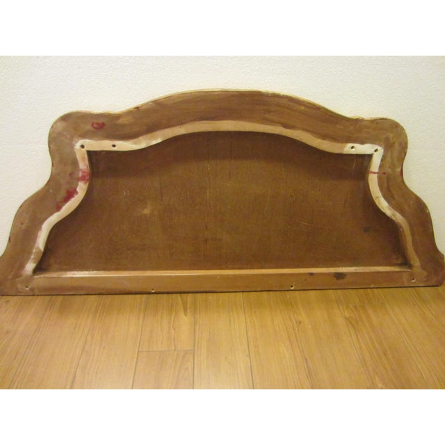 Rococo Style Tuscan Scallop Crest Red Console Giltwood Table For Sale - Image 4 of 10