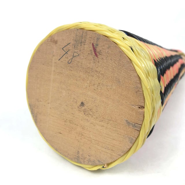 Wood 1960's Mid Century Wrapped Spanish Wine Decanter For Sale - Image 7 of 8