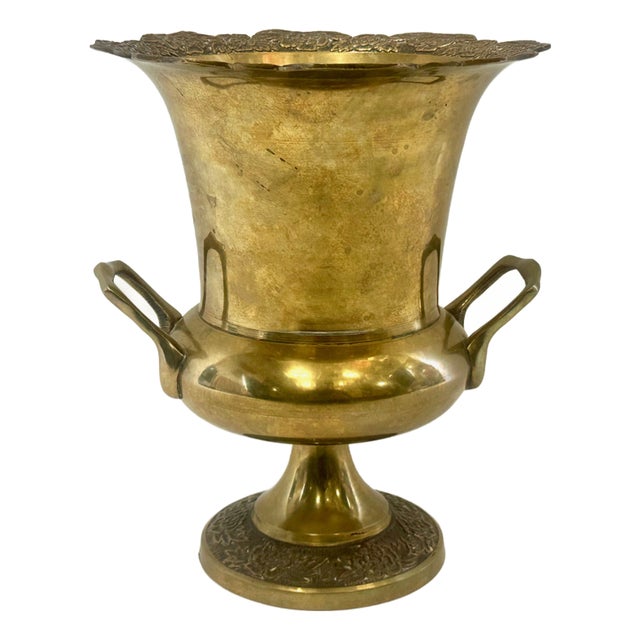 Vintage Danish Brass Wine Cooler from Malm, 1950s For Sale