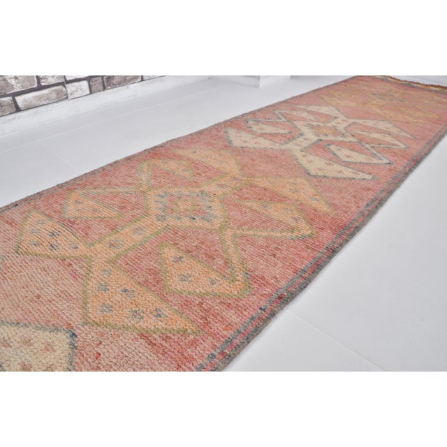 Oushak Antique Hallway Runner Rug For Sale In Phoenix - Image 6 of 8