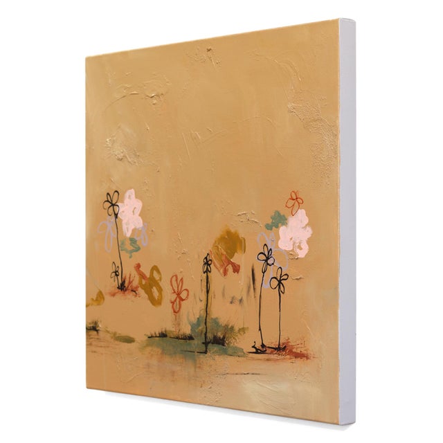 Abstract Carmelized - Original Abstract Landscape Graffiti Inspired Mixed Media Painting on Canvas by Amber Goldhammer For Sale - Image 3 of 9