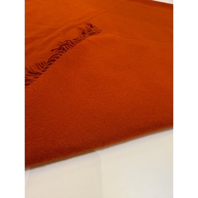 Textile Crate & Barrel Alpaca Throw, Persimmon For Sale - Image 7 of 12