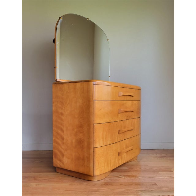 1940s Vintage Leo Jiranek for Heywood Wakefield Niagara Dresser with Mirror Chairish