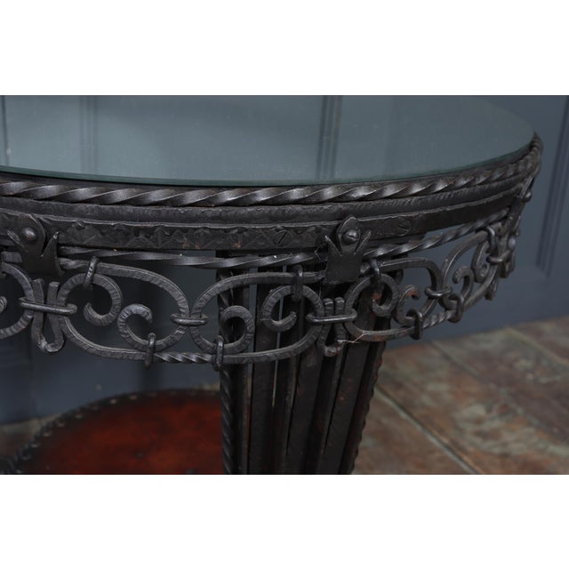 Black Art Deco French Wrought Iron Coffee Table, 1930s For Sale - Image 8 of 18