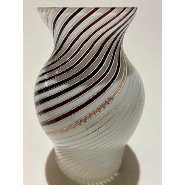 1950s Dino Martens 1954 Merano Vase Vintage Black, White, and Copper Mid Century Beauty! For Sale - Image 5 of 11