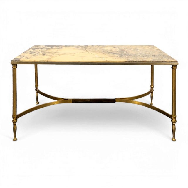 Stone Coffee Table with Marble Top from Maison Bagues For Sale - Image 7 of 7