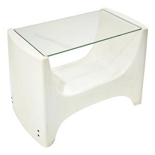 Mid-Century Modern Space Age Resin and Glass Coffee Table, Italy, 1970s For Sale