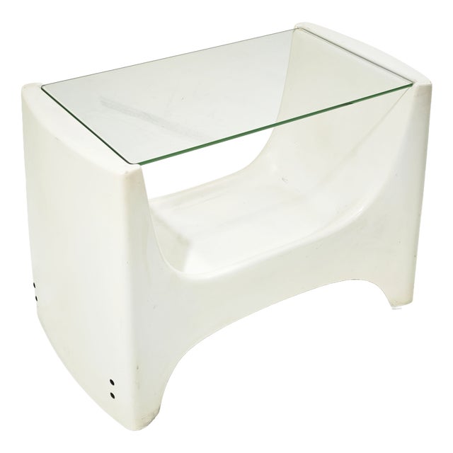 Mid-Century Modern Space Age Resin and Glass Coffee Table, Italy, 1970s For Sale