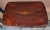 Brown Antique Cherry Stained and Flower Decorated Side Table For Sale - Image 8 of 9