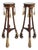 Mahogany Giltwood Pedestals With Carved Tassels & Tesselated Stone Tops, a Pair For Sale