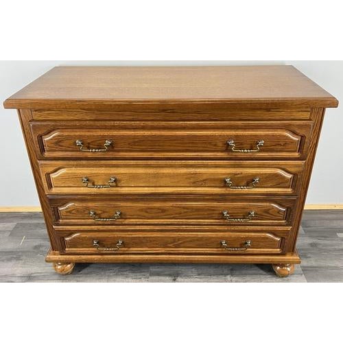 Vintage French Chest of 4 Drawers with Brass Handles For Sale - Image 16 of 16