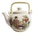 Mid 20th Century Japanese Porcelain Geisha Teapot With Woven Handle For Sale