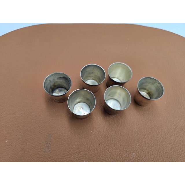 Jewish Plated Glasses, 1890s, Set of 6 For Sale - Image 3 of 6