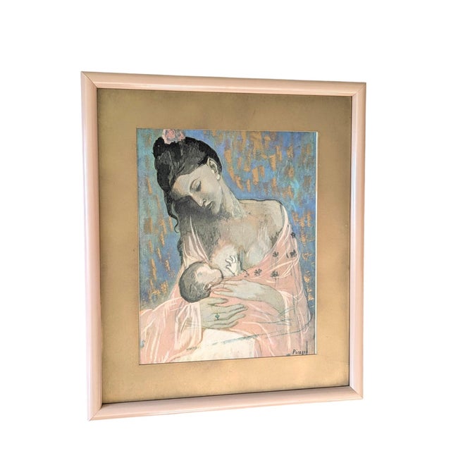 Mid-Century Modern Vintage Pablo Picasso "Maternidad" Mother and Child Framed Art For Sale - Image 3 of 10