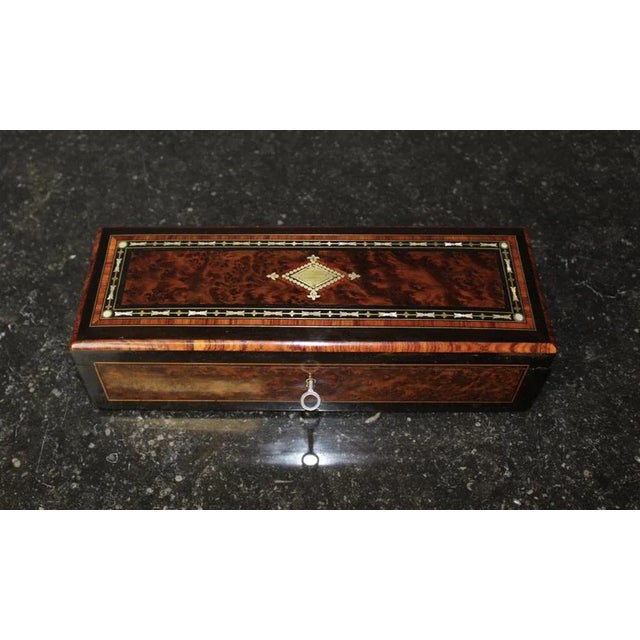 Napoleon III Time Jewelry Box in Marquetry For Sale - Image 13 of 13