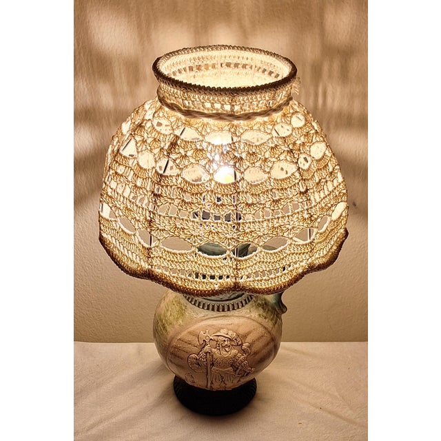 Vintage Table Lamp with Ceramic Base by Bewatt, 1970s For Sale - Image 3 of 9