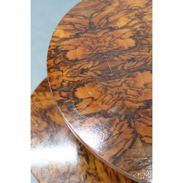 Brown Art Deco Floor Lamp with Shelves in Glass, Walnut, and Metal, Czechoslovakia, 1930s For Sale - Image 8 of 13