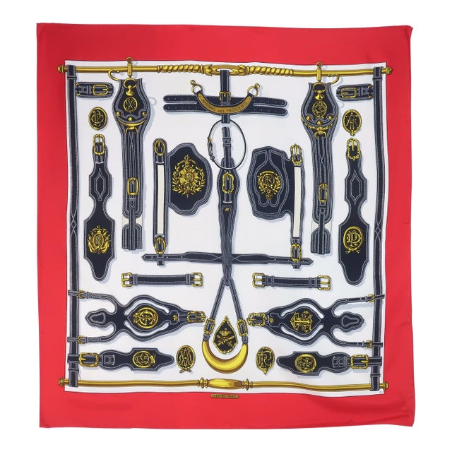 Hermès Harnais Des Présidents Silk Scarf, 1980's For Sale
