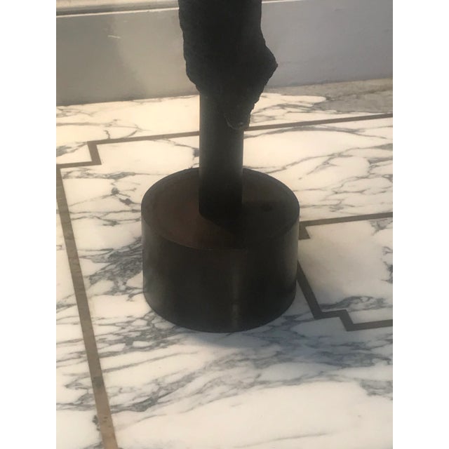 Vintage African Kudu Horn Sculpture on Steel Stand - a Pair For Sale - Image 4 of 8