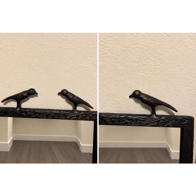 Pair of Made Goods Joelle Three Birds Oiled Bronze Mirrors For Sale In Los Angeles - Image 6 of 10