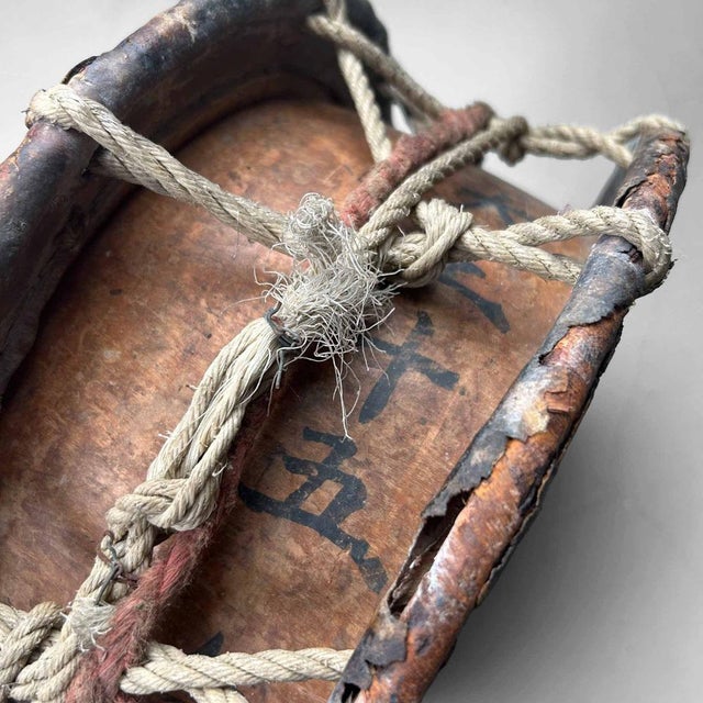 Boho Chic Late Edo Period Shimedaiko Japanese Barrel Drum For Sale - Image 3 of 14