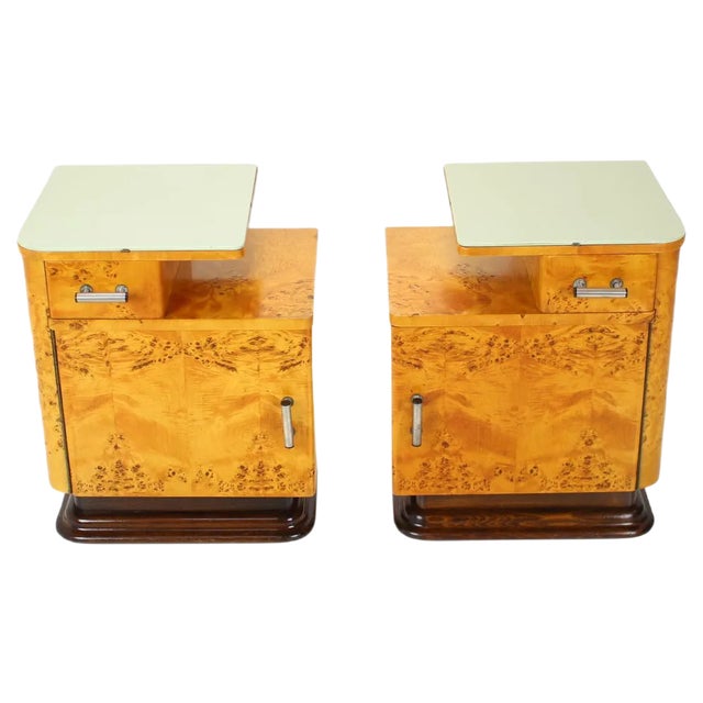 Bedside Tables by Jindřich Halabala for Up Závody, 1950s, Set of 2 For Sale