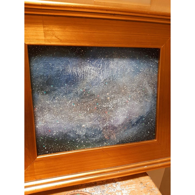 Paint Nebula Galaxy Stars Artist Signed Painting For Sale - Image 7 of 8
